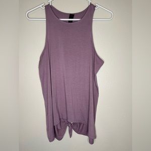 Lilac Yogalicious tie-back tank top size Large